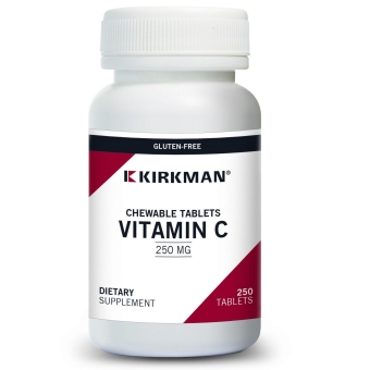 Kirkman Vitamin C 250mg Chewable Tablets with Stevia - witamina C ze stewią 250tabletek do żucia cena 216,90zł