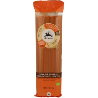 Makaron semolinowy z czerwoną soczewicą  spaghetti 500 g BIO Alce Nero cena 16,85zł