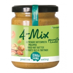 Krem orzechowy mix 4 orzechy 250 g BIO Terrasana cena 22,29zł