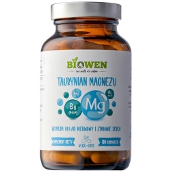 Biowen Taurynian magnezu z witaminą B6 (P-5-P) 100kapsułek cena 62,99zł