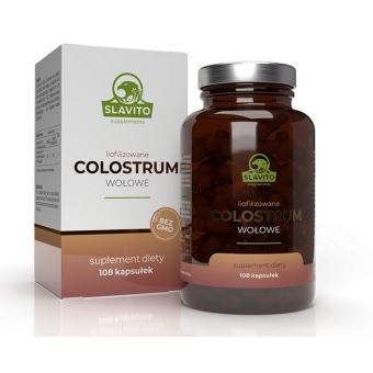 Slavito Colostrum wołowe liofilizowane 108kapsułek cena 179,90zł