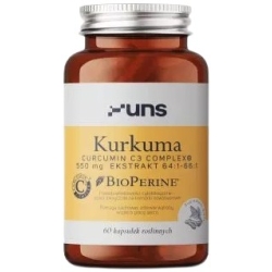 UNS Kurkumina + Bioperine 60kapsułek cena 98,94zł