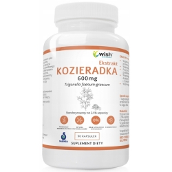 Kozieradka ekstrakt 600mg 90kapsułek Wish Pharmaceutical cena 55,95zł