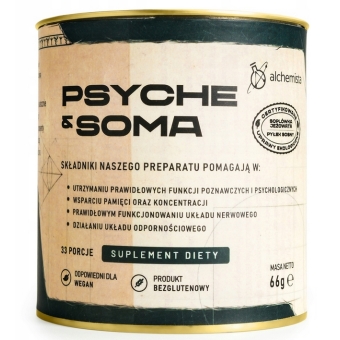 Alchemista PsycheSoma proszek 66g Świadomi Mimochodem data ważności 2025.05.31 cena 99,00zł