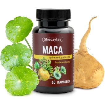 Skoczylas Maca Żeń-szeń + Gotu cola 60kapsułek cena 59,00zł