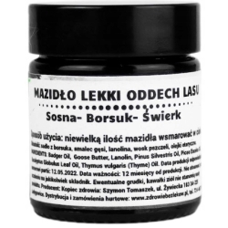 Maść mazidło lekki oddech lasu sosna borsuk świerk 30ml Kopiec Zdrowia cena 37,90zł