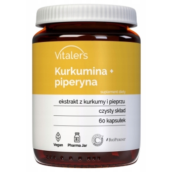 Vitaler's Kurkumina + piperyna - ekstrakt z kurkumy i pieprzu 60kapsułek cena 59,00zł