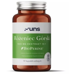 UNS Różeniec górski (Rhodiola rosea) 500mg 60kapsułek cena 79,00zł