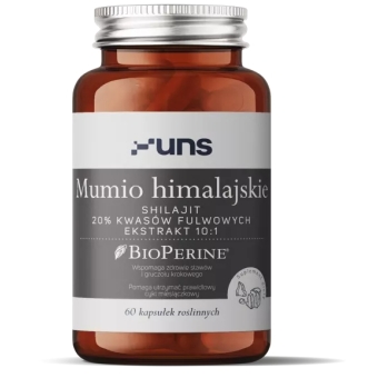 UNS Mumio himalajskie + BioPerine 60kapsułek cena 49,00zł