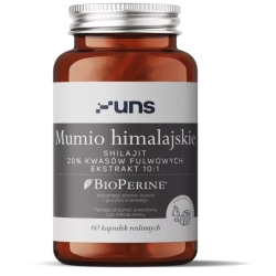 UNS Mumio himalajskie + BioPerine 60kapsułek cena 49,00zł