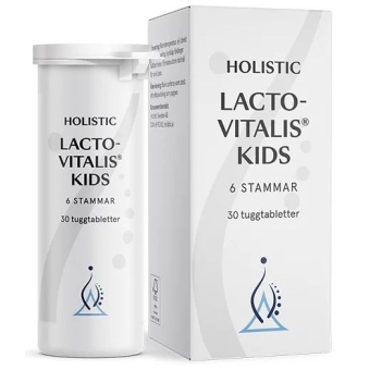 Holistic LactoVitalis Kids probiotyk dla dzieci dobre bakterie 30tabletek do żucia cena 79,00zł