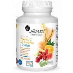 Aliness Witamina C Plus 1000mg z cynkiem 100kapsułek cena 44,90zł