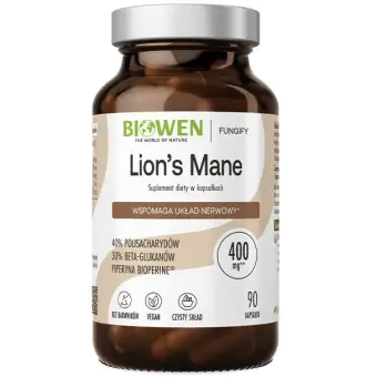 Biowen Lion's Mane (Soplówka jeżowata) 400mg 90kapsułek cena 75,99zł