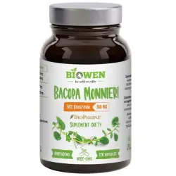 Biowen Bacopa Monnieri 50% bakozydów 300mg 120kapsułek  cena 49,99zł
