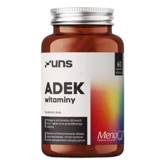 UNS Witaminy ADEK 60kapsułek cena 46,95zł