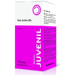 Juvenil Beauty Kolagen kwas hialuronowy Włosy Skóra Paznokcie 180kapsułek cena 228,90zł