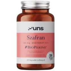 UNS Szafran + Bioperine 60kapsulek cena 45,00zł