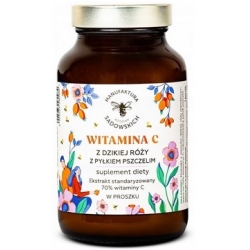 Witamina C z dzikiej róży z pyłkiem pszczelim 150g Pasieki Rodziny Sadowskich cena 59,50zł