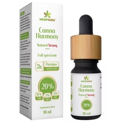 Hempking Olej CBD 20% Canna Harmony - 15% CBD + 2% CBDA + 3% CBG Natural Strong 2000 mg 10ml PROMOCJA  cena 259,00zł