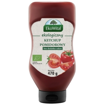 Ketchup bez dodatku cukru BIO 470 g Ekowital cena 10,69zł