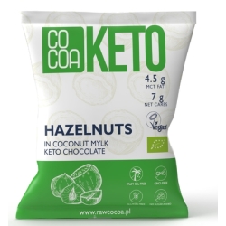 Orzechy laskowe w czekoladzie Keto z olejem MCT bez dodatku cukru bezglutenowe BIO 70 g Cocoa cena 20,45zł