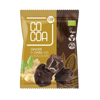 Imbir kandyzowany w ciemnej czekoladzie 65% BIO 70 g Cocoa cena 15,35zł