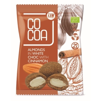 Migdały w białej polewie z cynamonem BIO 70 g Cocoa cena 14,79zł