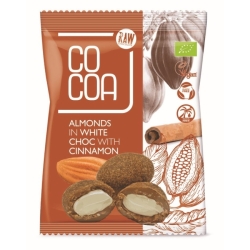 Migdały w białej polewie z cynamonem BIO 70 g Cocoa cena 15,49zł