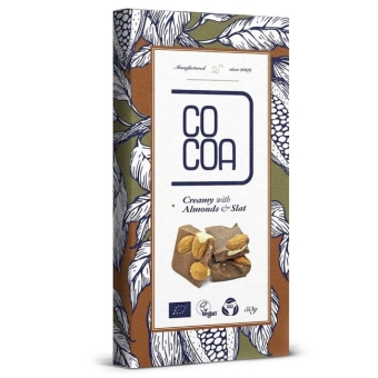 Czekolada creamy z migdałami i solą BIO 50 g Cocoa cena 11,59zł