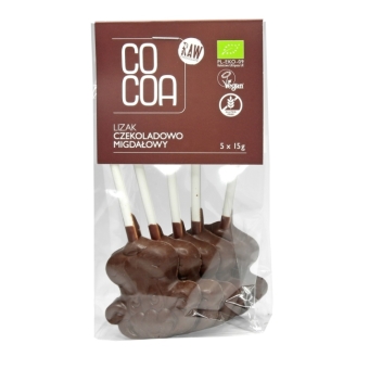 Lizaki czekoladowo – migdałowe bezglutenowe BIO 5 sztuk x 15 g  Cocoa cena 18,00zł