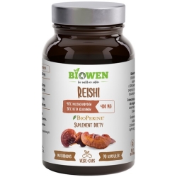 Biowen Reishi (Lakownica żółtawa) 400mg 90kapsułek + próbki gratis cena 75,99zł
