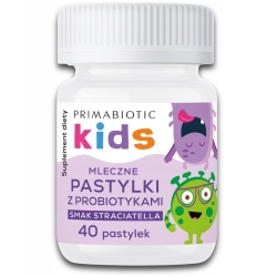 PrimaBiotic Mleczne pastylki z probiotykami o smaku straciatella 40sztuk  cena 29,90zł