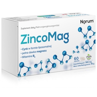 Narum ZincoMag + B6 60kapsułek cena 59,90zł