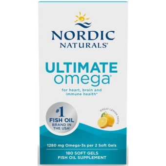 Nordic Naturals Ultimate Omega 1280mg (Kwasy omega-3 CYTRYNA) 180kapsułek cena 280,90zł