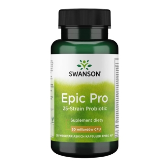 Swanson Epic Pro 25 szczepów 30bilonów CFU 30 kapsułek data ważności 2024.07 cena 47,99zł
