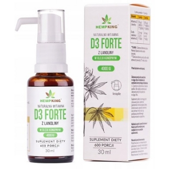 HempKing Witamina D3 forte krople 30ml cena 35,90zł