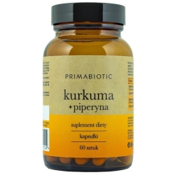 Primabiotic Kurkuma + piperyna 60kapsułek cena 68,90zł