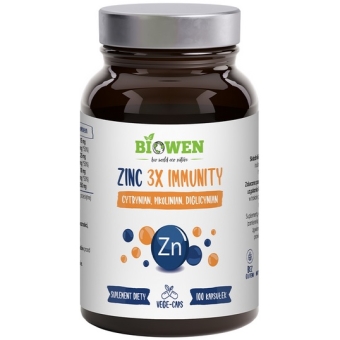 Biowen Zinc 3X Immunity (Cynk) 100kapsułek cena 38,75zł