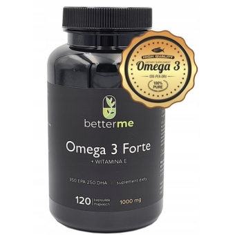 BetterMe Omega 3 + E 1000mg 350 EPA 250 DHA 120kapsułek cena 49,90zł