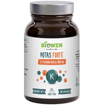 Biowen Potas Forte cytrynian potasu 1100 mg 100kapsułek cena 37,90zł