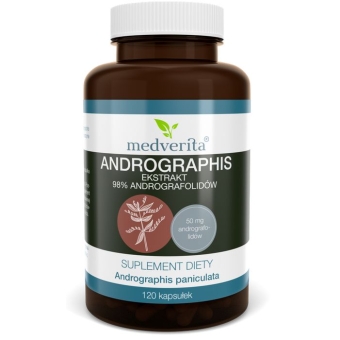 Medverita Andrographis ekstrakt 98% andrografolidów 120kapsułek cena 39,00zł