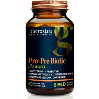 Doctor Life Pro+Pre Biotic dla dzieci 60kapsułek cena 63,50zł