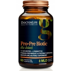 Doctor Life Pro+Pre Biotic dla dzieci 60kapsułek cena 63,50zł