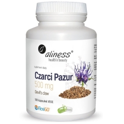 Aliness Czarci Pazur (Devil’s claw) 500mg 100kapsułek Vege cena 39,90zł