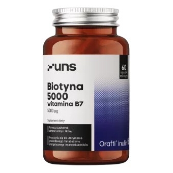 UNS Witamina B7 biotyna 5000 60kapsułek cena 44,90zł