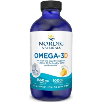 Nordic Naturals Omega-3D 1560mg + 1000IU D3 (Kwasy omega-3 + Witamina D3 CYTRYNA) 237ml cena 120,50zł
