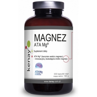 Kenay Magnez ATA Mg (taurynian acetylu magnezu) 300kapsułek cena 187,00zł