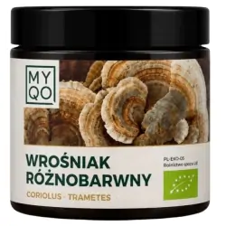 BIO Wrośniak różnobarwny Coriolus versicolor (Trametes versicoloR) 90kapsułek cena 58,89zł