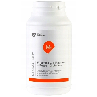 Mt Witamina C+ Mg + K+ Glutation magnez potas proszek 450g Invex Remedies cena 322,00zł