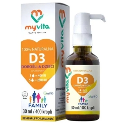MyVita Witamina D3 Family Dzieci & Dorośli krople 30ml cena 26,90zł